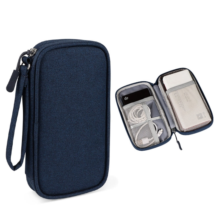 SM03 Multifunctional Digital Accessories Storage Bag with Lanyard, 19x11x3.5cm(Navy Blue), 19x11x3.5cm(Gray), 19x11x3.5cm(Pink), 19x11x3.5cm(Black)