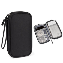 SM03 Multifunctional Digital Accessories Storage Bag with Lanyard, 19x11x3.5cm(Navy Blue), 19x11x3.5cm(Gray), 19x11x3.5cm(Pink), 19x11x3.5cm(Black)