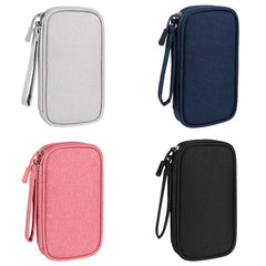 SM03 Multifunctional Digital Accessories Storage Bag with Lanyard, 19x11x3.5cm(Navy Blue), 19x11x3.5cm(Gray), 19x11x3.5cm(Pink), 19x11x3.5cm(Black)