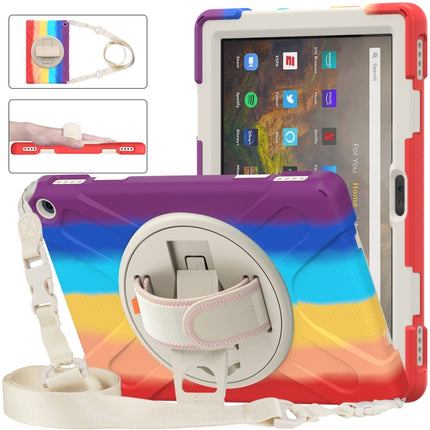 Silicone + PC Protective Case with Holder & Shoulder Strap, For Amazon Kindle Fire HD 10 2021
