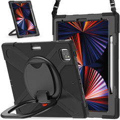 Silicone + PC Protective Case with Holder & Shoulder Strap, For iPad Pro 12.9 2022 / 2021, For Amazon Kindle Fire HD 10 2021