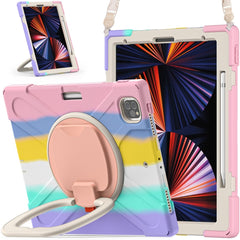 Silicone + PC Protective Case with Holder & Shoulder Strap, For iPad Pro 12.9 2022 / 2021, For Amazon Kindle Fire HD 10 2021