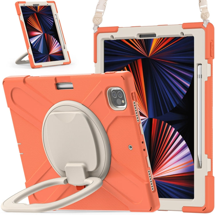 Silikon + PC Schutzhülle mit Halter &amp; Schulter Gurt, Für iPad Pro 12,9 2022 / 2021, Für Amazon Kindle Fire HD 10 2021
