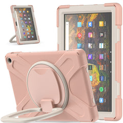 Silicone + PC Protective Case with Holder & Shoulder Strap, For iPad Pro 12.9 2022 / 2021, For Amazon Kindle Fire HD 10 2021