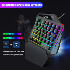 HXSJ P8+V100+J900 Keyboard Mouse Converter + One-handed Keyboard + Programming Gaming Mouse Set, P8+V100+A883