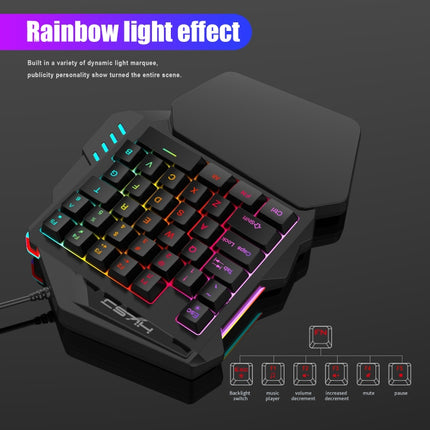 HXSJ P8+V100+J900 Tastatur-Maus-Konverter + Einhandtastatur + Programmier-Gaming-Maus-Set, P8+V100+A883