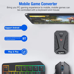 HXSJ P8+V100+J900 Keyboard Mouse Converter + One-handed Keyboard + Programming Gaming Mouse Set, P8+V100+A883