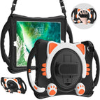 For iPad 9.7 2018 / 2017 / Air / Air 2 / Pro 9.7 / Black Orange