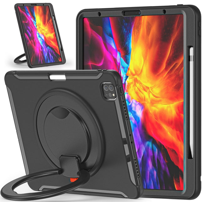 Funda protectora de TPU + PC a prueba de golpes con asa plegable con rotación de 360 ​​grados y ranura para bolígrafo, para iPad Pro 12.9 2020/2018, para Samsung Galaxy Tab S6 Lite 10.4 pulgadas P610, para Samsung Galaxy Tab A 8.0 2019 T290