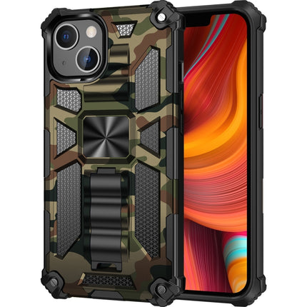 Camouflage Armor Stoßfeste TPU + PC Magnetische Schutzhülle mit Halterung, Für iPhone 13 Pro Max, Für iPhone 13, Für iPhone 13 Pro, Für iPhone 13 mini, Für Motorola Moto G Stylus 5G, Für OnePlus Nord N200 5G