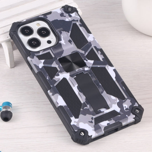 Camouflage Armor Shockproof TPU + PC Magnetic Protective Case with Holder, For iPhone 13 Pro Max, For iPhone 13, For iPhone 13 Pro, For iPhone 13 mini, For Motorola Moto G Stylus 5G, For OnePlus Nord N200 5G