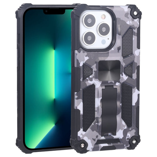 Camouflage Armor Shockproof TPU + PC Magnetic Protective Case with Holder, For iPhone 13 Pro Max, For iPhone 13, For iPhone 13 Pro, For iPhone 13 mini, For Motorola Moto G Stylus 5G, For OnePlus Nord N200 5G