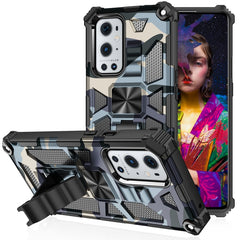 Camouflage Armor Shockproof TPU + PC Magnetic Protective Case with Holder, For iPhone 13 Pro Max, For iPhone 13, For iPhone 13 Pro, For iPhone 13 mini, For Motorola Moto G Stylus 5G, For OnePlus Nord N200 5G