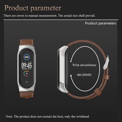 For Xiaomi Mi Band 6 / 5 / 4 / 3 CS Microfiber Leather Replacement Watchband