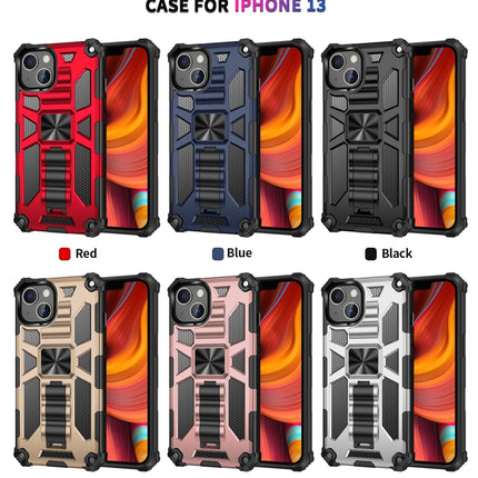 Armor Stoßfeste TPU + PC Magnetische Schutzhülle mit Halterung, Für iPhone 13 mini, Für iPhone 13, Für iPhone 13 Pro, Für iPhone 13 Pro Max
