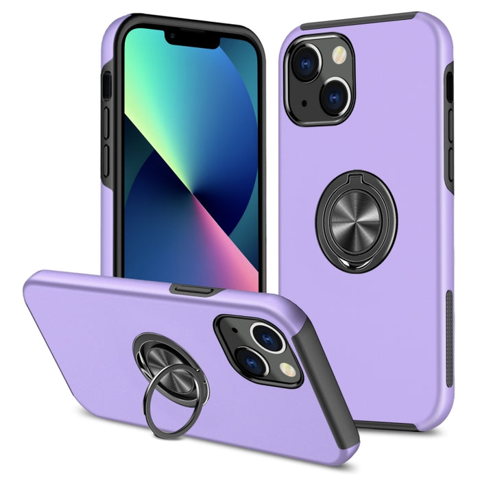 PC + TPU Stoßfeste magnetische Schutzhülle mit unsichtbarem Ringhalter, Für iPhone 13 mini, Für iPhone 13, Für iPhone 13 Pro, Für iPhone 13 Pro Max
