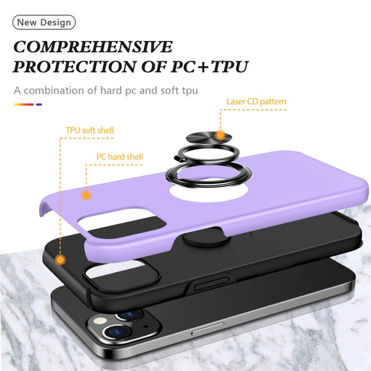 Funda protectora magnética a prueba de golpes de PC + TPU con soporte de anillo invisible, para iPhone 13 mini, para iPhone 13, para iPhone 13 Pro, para iPhone 13 Pro Max