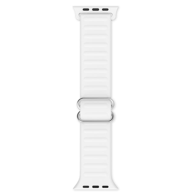 Japanese Word Buckle Silicone Replacement Watchband For Apple Watch Series, 7 45mm / 6 & SE & 5 & 4 44mm / 3 & 2 & 1 42mm