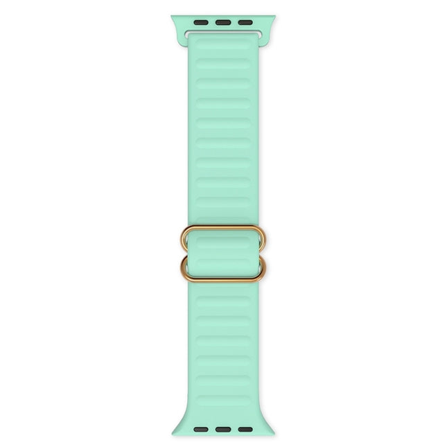 Japanese Word Buckle Silicone Replacement Watchband For Apple Watch Series, 7 45mm / 6 & SE & 5 & 4 44mm / 3 & 2 & 1 42mm