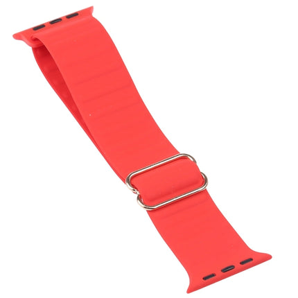 Japanese Word Buckle Silicone Replacement Watchband For Apple Watch Series, 7 45mm / 6 & SE & 5 & 4 44mm / 3 & 2 & 1 42mm