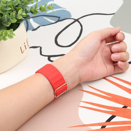Japanese Word Buckle Silicone Replacement Watchband For Apple Watch Series, 7 45mm / 6 & SE & 5 & 4 44mm / 3 & 2 & 1 42mm