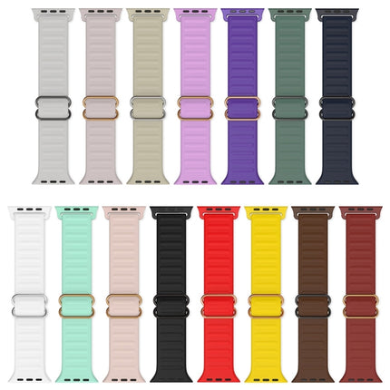 Japanese Word Buckle Silicone Replacement Watchband For Apple Watch Series, 7 41mm / 6 & SE & 5 & 4 40mm / 3 & 2 & 1 38mm