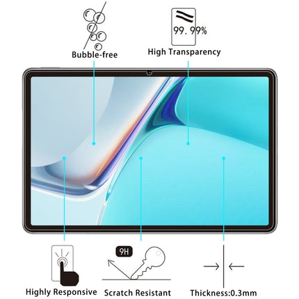 2 PCS 9H 2.5D Explosion-proof Tempered Glass Film, For Huawei MatePad 11 2021 / Honor Tablet V7 Pro / OPPO Pad (2 PCS)