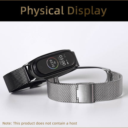 For Xiaomi Mi Band 6 / 5 Mijobs Milan Buckle Plus Stainless Steel Watch Band