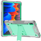 For Samsung Galaxy Tab S8 / Galaxy Tab S7 / Gray + Green