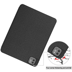 Cloth Texture TPU Horizontal Flip Leather Case with Pen Slot & Holder, For iPad Pro 11 inch 2021 / 2020 / 2018