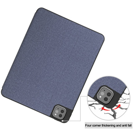 Horizontale Klapphülle aus TPU mit Stoffstruktur, Stiftschlitz und Halter, für iPad Pro 11 Zoll 2021/2020/2018