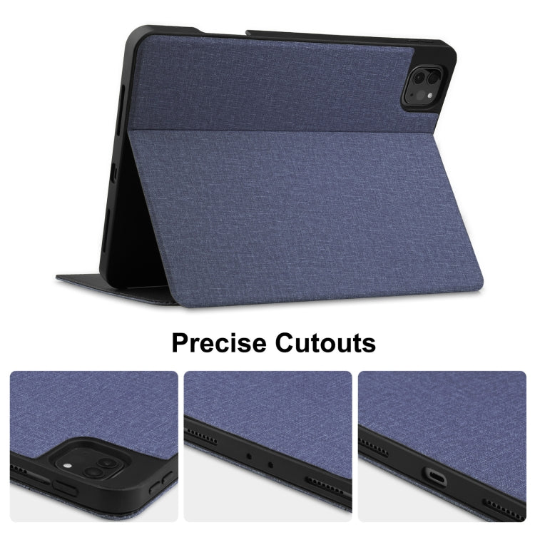 Cloth Texture TPU Horizontal Flip Leather Case with Pen Slot & Holder, For iPad Pro 11 inch 2021 / 2020 / 2018