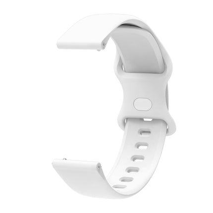 For Garmin Venu / Samsung Galaxy Watch Active 2 Universal Inner Back Buckle Perforation Silicone Replacement Strap Watchband, 20mm, 22mm