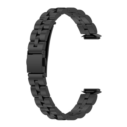 For Fitbit Luxe Special Edition Three-beads Stainless Steel Flat Buckle Replacement Strap Watchband