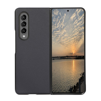 Genuine Leather Shockproof Protective Leather Case, For Samsung Galaxy Z Fold3 5G