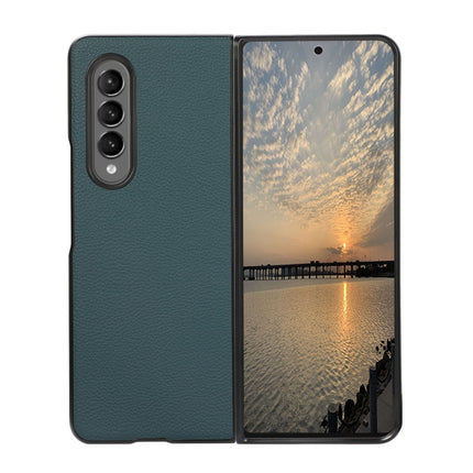 Genuine Leather Shockproof Protective Leather Case, For Samsung Galaxy Z Fold3 5G