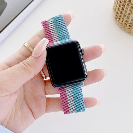 Four-colors Milanese Replacement Strap Watchband, For Apple Watch Series 7  41mm / & 6 & SE & 5 & 4 40mm, For Apple Watch Series  7  45mm / & 6 & SE & 5 & 4 44mm
