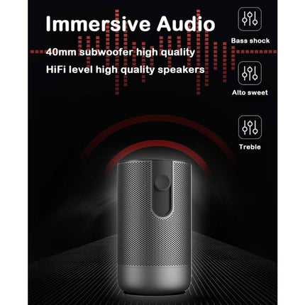 A5 1920x1080P 200 ANSI Multi-function Portable Home Theater LED HD Digital Projector Bluetooth Speaker, Android 7.1, 2G+16GB