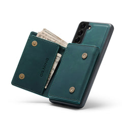 DG.MING M1 Series 3-Fold Multi Card Wallet  Back Cover Shockproof Case with Holder Function, For Samsung Galaxy S21 FE, For Samsung Galaxy S21+