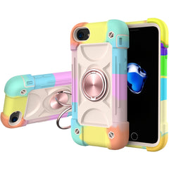 Shockproof Silicone + PC Protective Case with Dual-Ring Holder, For iPhone 6/6s/7/8/SE 2022 / SE 2020, For iPhone 6 Plus/6s Plus/7 Plus/8 Plus, For iPhone X / XS