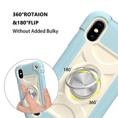 Funda protectora de silicona y PC a prueba de golpes con soporte de doble anillo, para iPhone XR, iPhone XS Max, iPhone 11