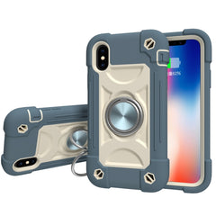 Shockproof Silicone + PC Protective Case with Dual-Ring Holder, For iPhone 6/6s/7/8/SE 2022 / SE 2020, For iPhone 6 Plus/6s Plus/7 Plus/8 Plus, For iPhone X / XS