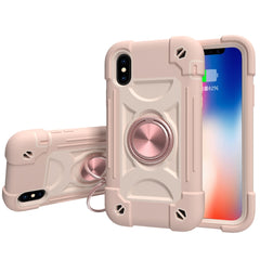 Shockproof Silicone + PC Protective Case with Dual-Ring Holder, For iPhone 6/6s/7/8/SE 2022 / SE 2020, For iPhone 6 Plus/6s Plus/7 Plus/8 Plus, For iPhone X / XS