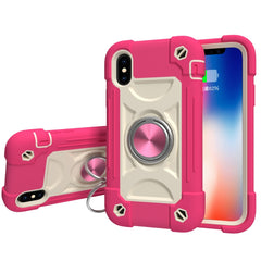 Shockproof Silicone + PC Protective Case with Dual-Ring Holder, For iPhone 6/6s/7/8/SE 2022 / SE 2020, For iPhone 6 Plus/6s Plus/7 Plus/8 Plus, For iPhone X / XS