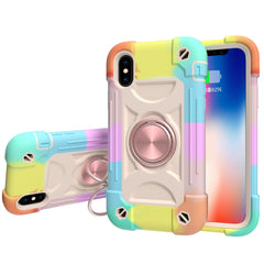 Shockproof Silicone + PC Protective Case with Dual-Ring Holder, For iPhone 6/6s/7/8/SE 2022 / SE 2020, For iPhone 6 Plus/6s Plus/7 Plus/8 Plus, For iPhone X / XS