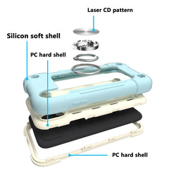 Shockproof Silicone + PC Protective Case with Dual-Ring Holder, For iPhone XR, For iPhone XS Max, For iPhone 11