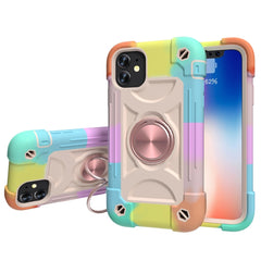 Shockproof Silicone + PC Protective Case with Dual-Ring Holder, For iPhone XR, For iPhone XS Max, For iPhone 11