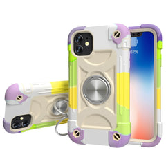 Shockproof Silicone + PC Protective Case with Dual-Ring Holder, For iPhone XR, For iPhone XS Max, For iPhone 11