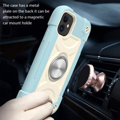 Shockproof Silicone + PC Protective Case with Dual-Ring Holder, For iPhone 11 Pro, For iPhone 11 Pro Max, For iPhone 12 mini