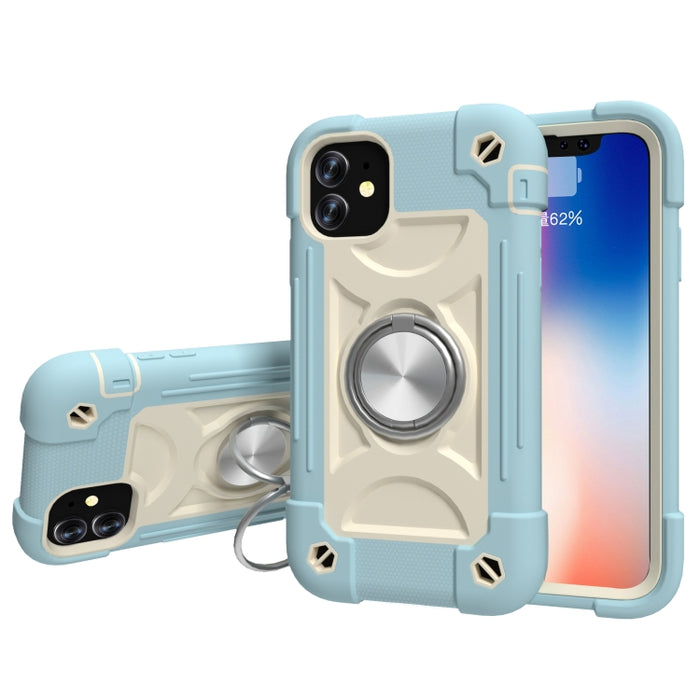 Stoßfeste Schutzhülle aus Silikon + PC mit Dual-Ring-Halterung, für iPhone 12/12 Pro, für iPhone 12 Pro Max